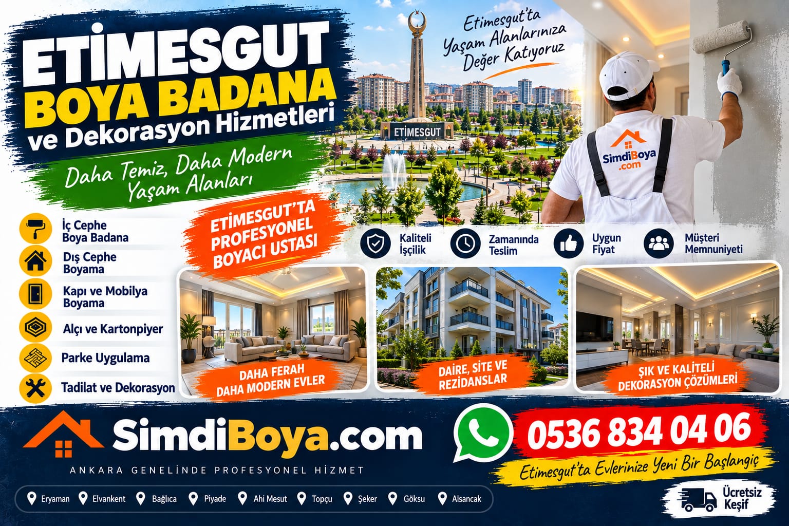 Etimesgut Daire Boyama ve Duvar Yenileme | ŞimdiBoya